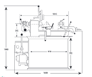 Kaast Turning Turret Lathe drawing